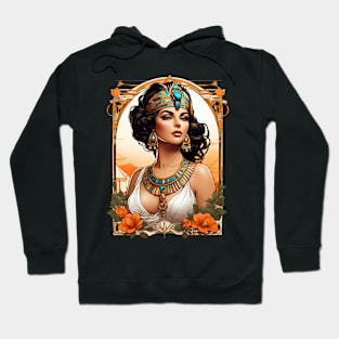 Cleopatra Queen of Egypt retro vintage floral design Hoodie